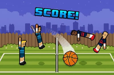A volleyball game with a score of 100 to 1.